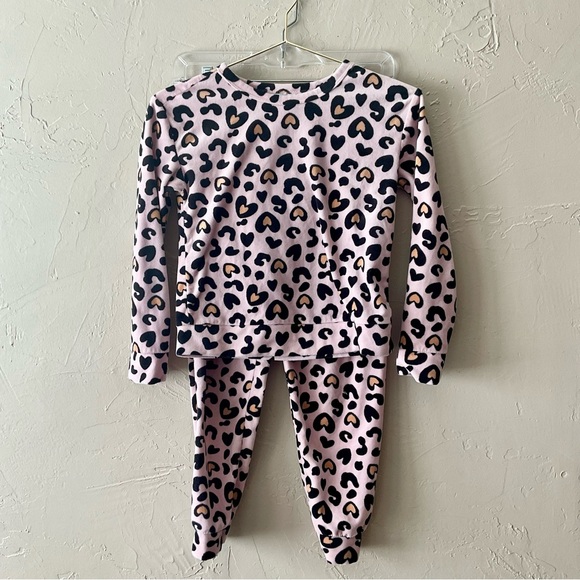 Be Magical Pink and Black Leopard Print Kids Pajama Set - Picture 9 of 9